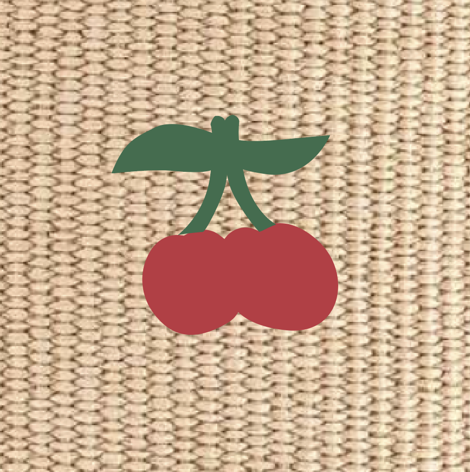 Labels Package - Raffia cherry