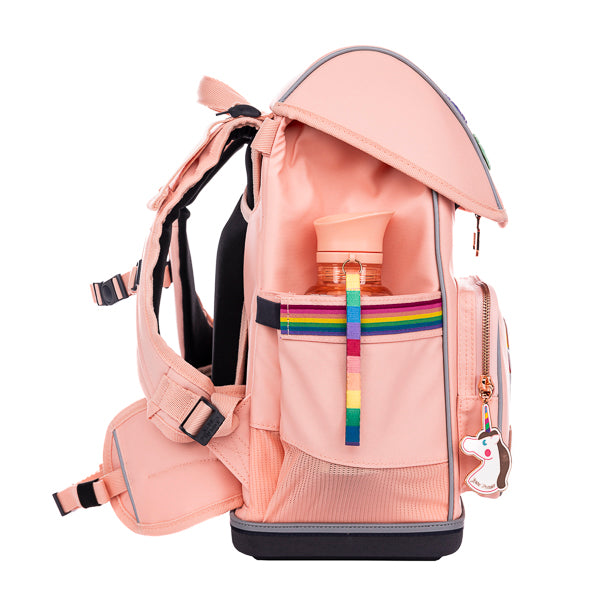 Ergonomic, trendy backpack for children from 6 years. Looking for a bag with beauty and brains? The load-bearing system transfers 50% of the weight to the hips. Invest in your child. The future belongs to them!