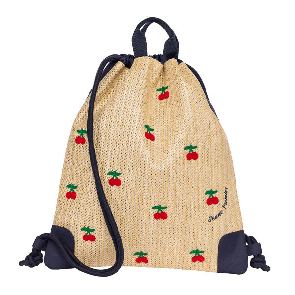 City Bag - Raffia Cherry