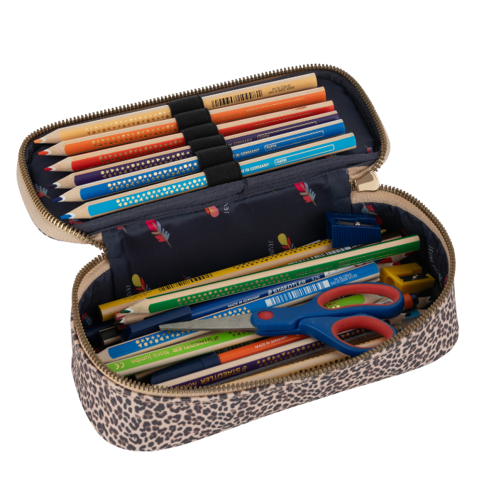 Pencil Box - Leopard Cherry