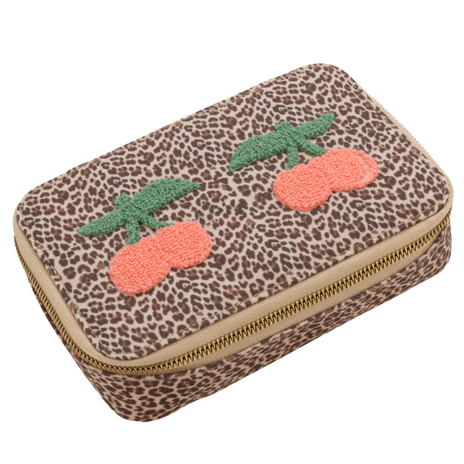 Trousse Rempli - Leopard Cherry