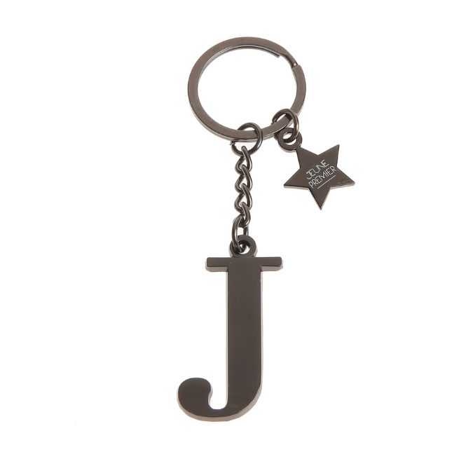 Keychain Letter Black - J